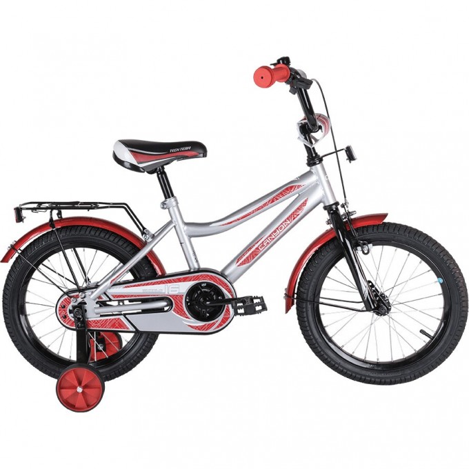Детский велосипед TECH TEAM CANYON 14" серо-красный (сталь) NN002650 Детский велосипед TECH TEAM CANYON 14" серо-красный (сталь) NN002650