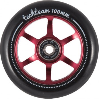 Колесо для самоката TECH TEAM X-TREME 100*24мм 6S red Колесо для самоката TECH TEAM X-TREME 100*24мм 6S red