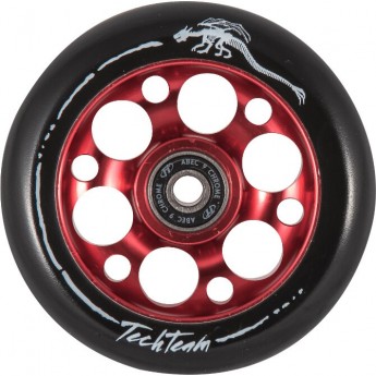 Колесо TECH TEAM для самоката X-Treme 100*24мм Drilled, red