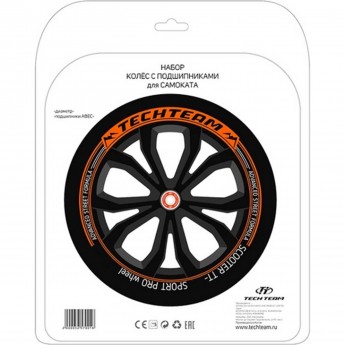 Набор TECH TEAM 2 колеса и 4подшипника ABEC 9 д/Sport 270мм