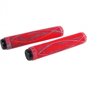 Набор TECH TEAM грипсы 2шт с барендами Fish, 170mm,на трюковой самокат 294354 Grey/Red