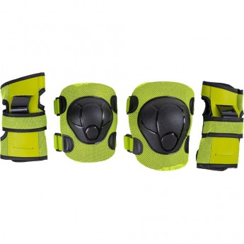 Набор защиты TECH TEAM SAFETY LINE зеленый 100 (M) 1/24 колени, локти, перчатки Набор защиты TECH TEAM SAFETY LINE зеленый 100 (M) 1/24 колени, локти, перчатки