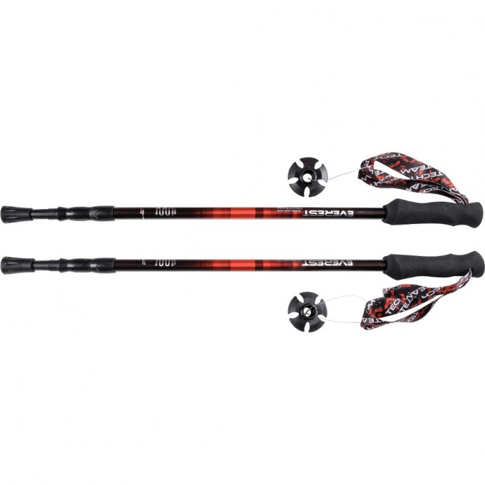 Палки треккинговые TECH TEAM EVEREST 3-х секции, Red, 105-135 см NN009019 Палки треккинговые TECH TEAM EVEREST 3-х секции, Red, 105-135 см NN009019