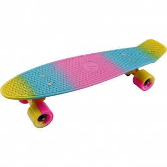 Скейтборд TECH TEAM MULTICOLOR 22" розово-желтый