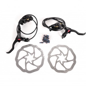 Тормоз TECH TEAM HD-M220 гидравлический. Комплект: передний 800мм+задний 1400мм (рукоятка+гидролиния+калипер+ Logan HD-M220 Тормоз TECH TEAM HD-M220 гидравлический. Комплект: передний 800мм+задний 1400мм (рукоятка+гидролиния+калипер+ Logan HD-M220