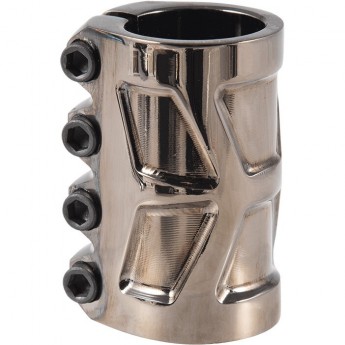 Зажим TECH TEAM 4 болта GS, SCS (HARPY) black chrome (коричн)