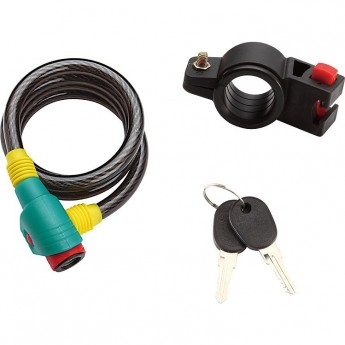 Замок велосипедный TECH TEAM GK102.305+GK-14 8х1000mm ключ Замок велосипедный TECH TEAM GK102.305+GK-14 8х1000mm ключ